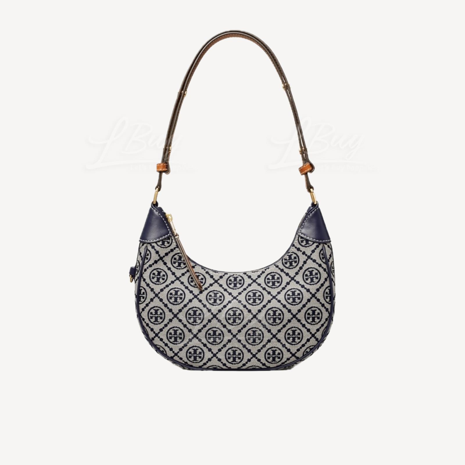 Tory Burch T Monogram Crescent Bag Navy 158513