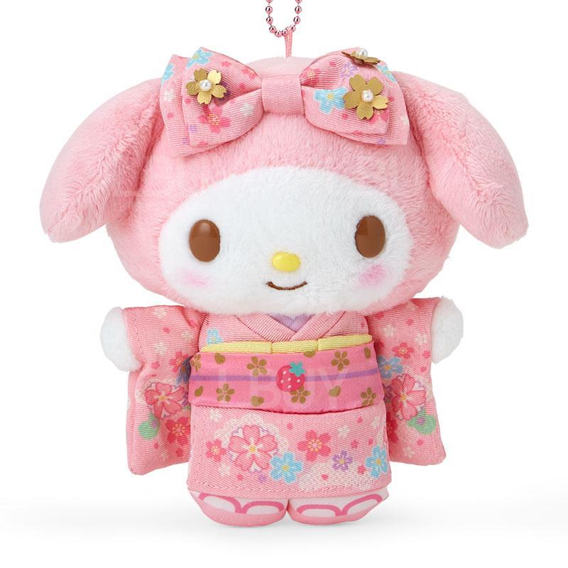 Sanrio Kimono Collection My Melody Fur Doll Pendant 14cm