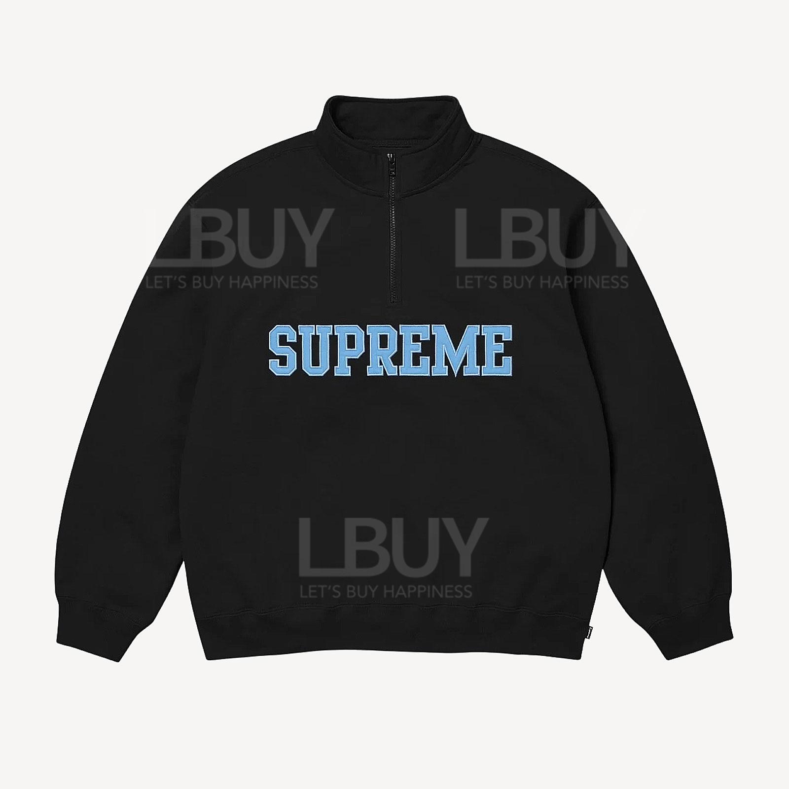 Supreme Collegiate Half Zip Pullover Black