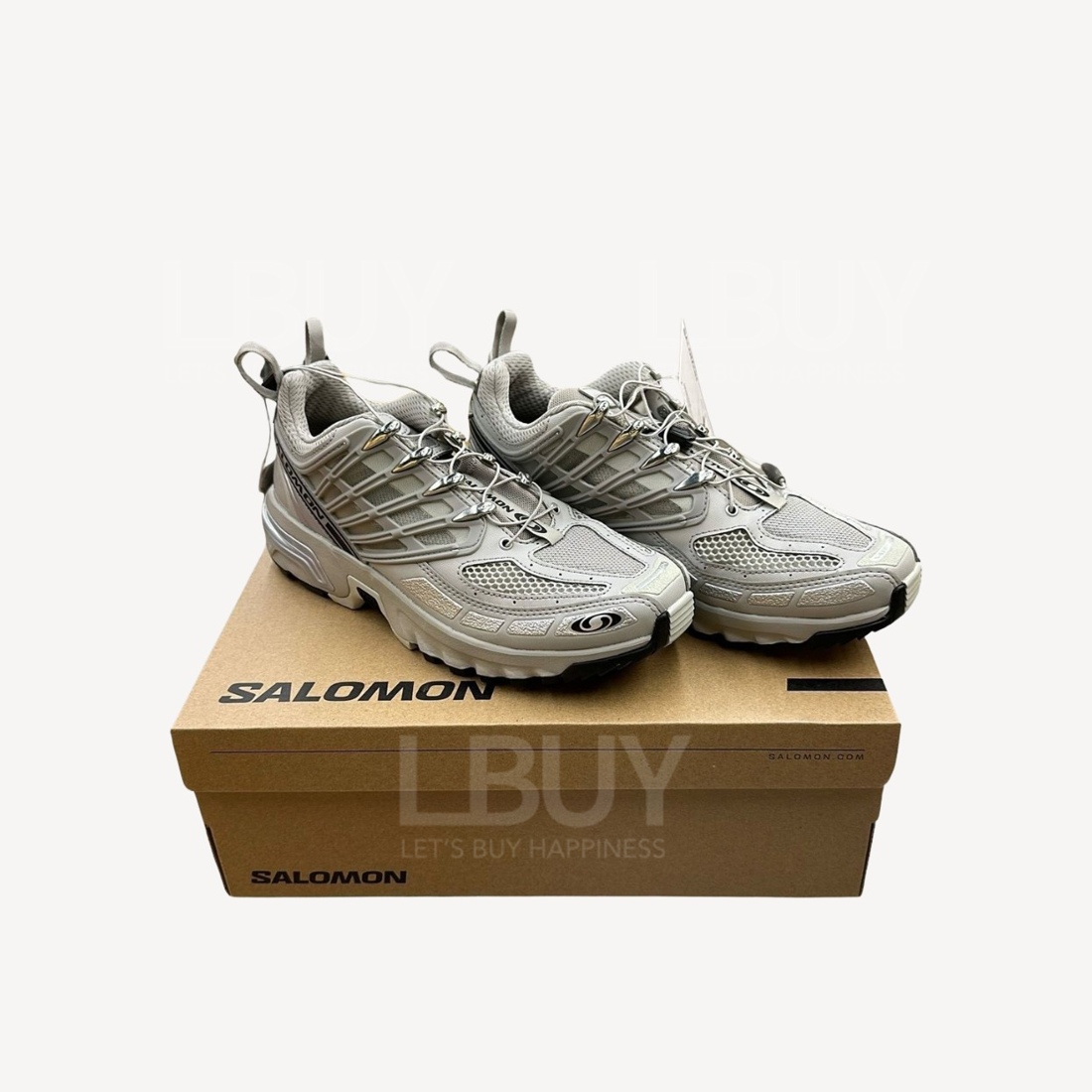 Salomon ACS PRO 幻影灰并银越野运动鞋 灰银色