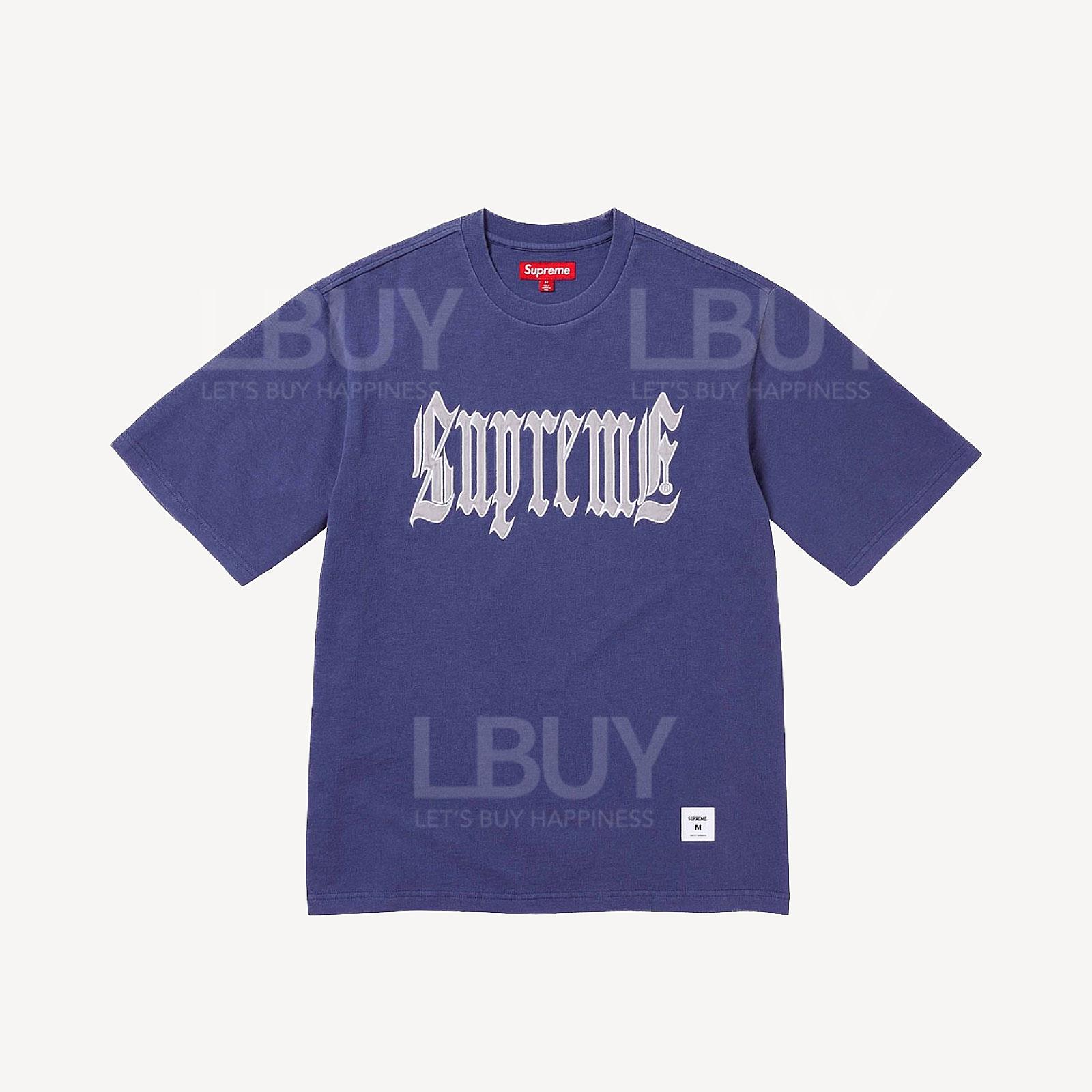 Supreme Old English S Top Tee T-Shirt Navy