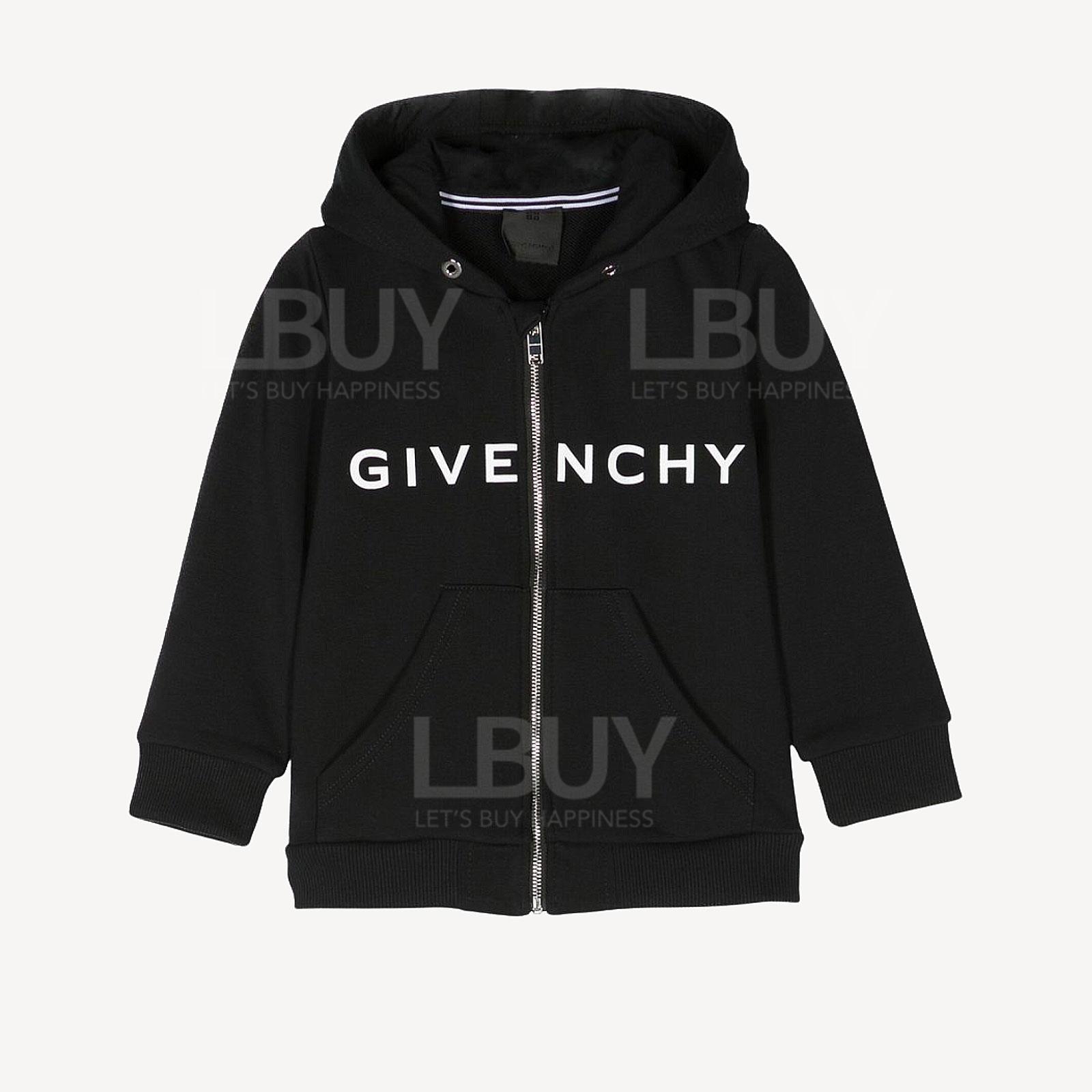 Givenchy Kids有帽黑色外套