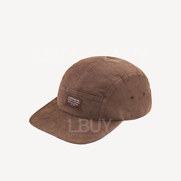 Supreme-Supreme Corduroy Pocket Camp Cap Brown