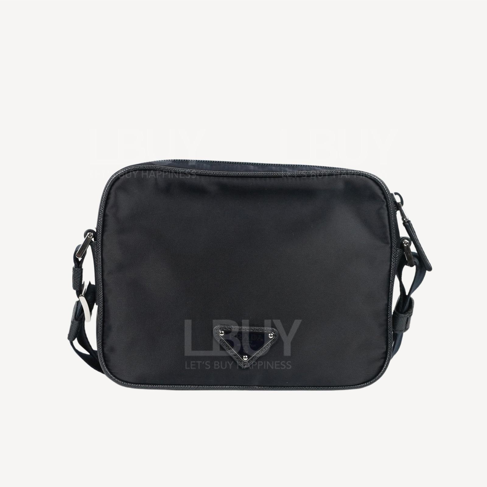 Prada Triangle Logo Zipper Nylon Shoulder Bag Crossbody Bag Blue 2VH144