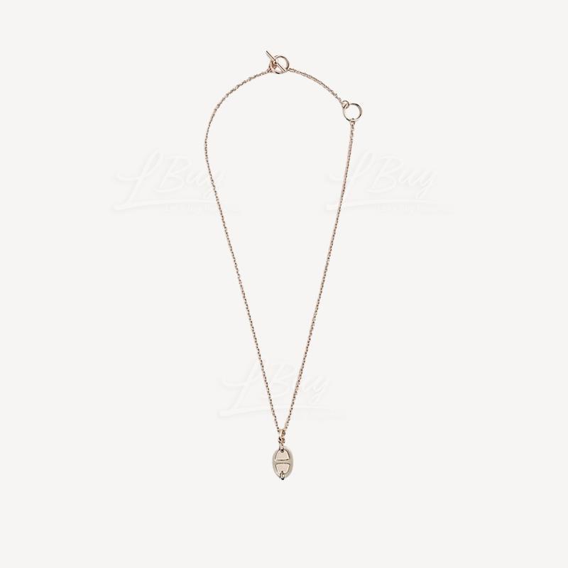Hermes Mini Maillon Necklace Small Model 項鍊 奶茶灰配玫瑰金色