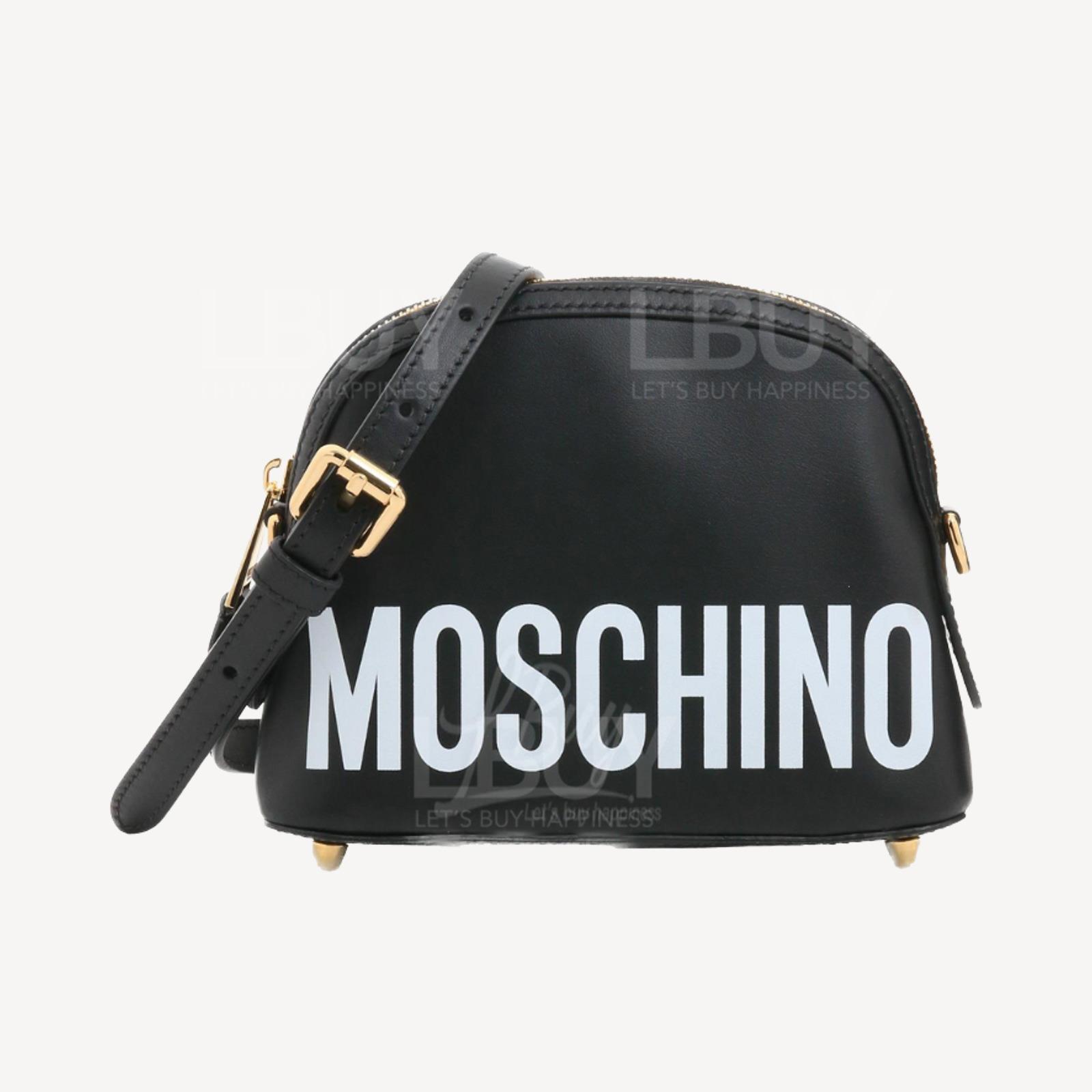 Moschino Logo 贝壳形斜孭袋 黑色