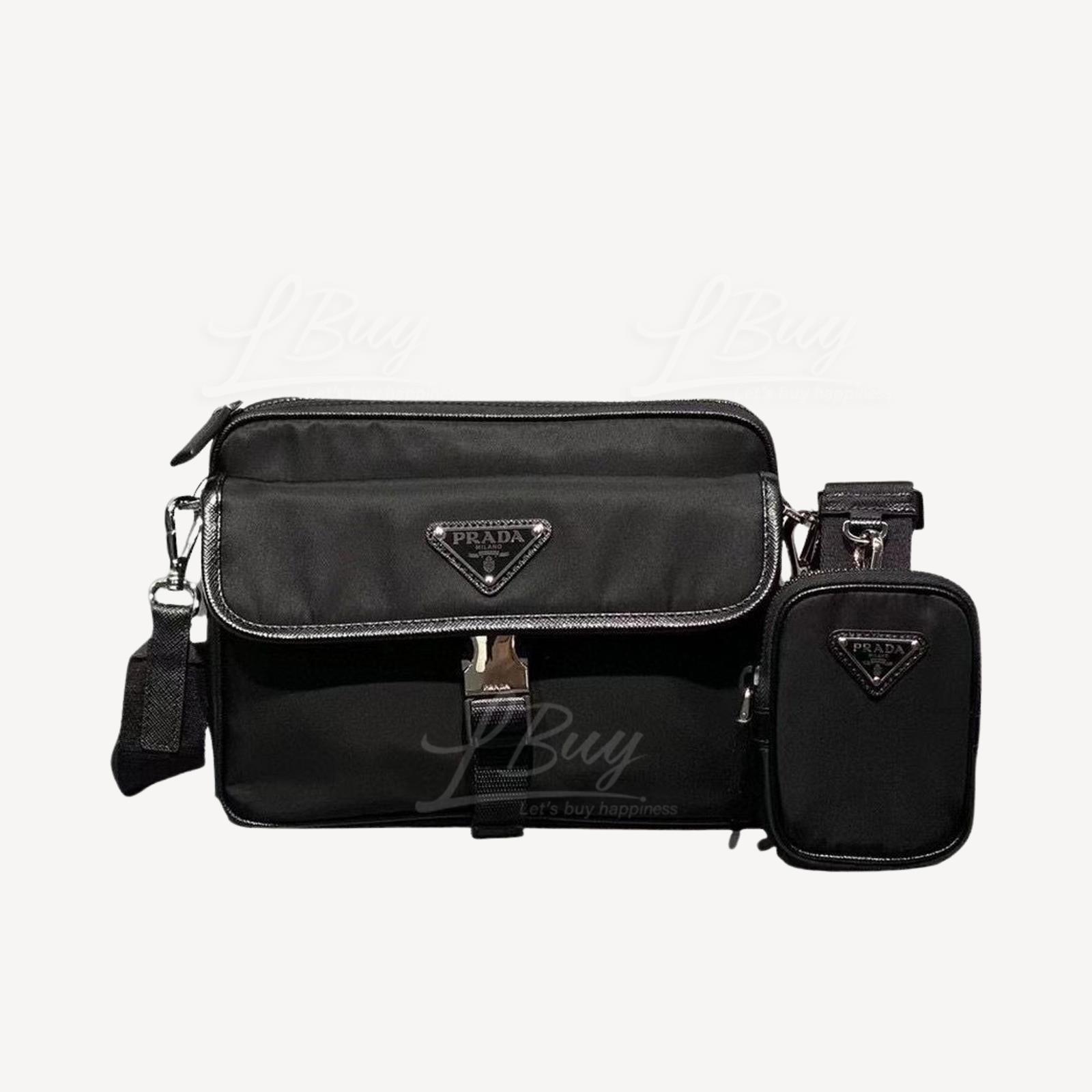 Prada 再生尼龍及Saffiano皮革掛肩袋