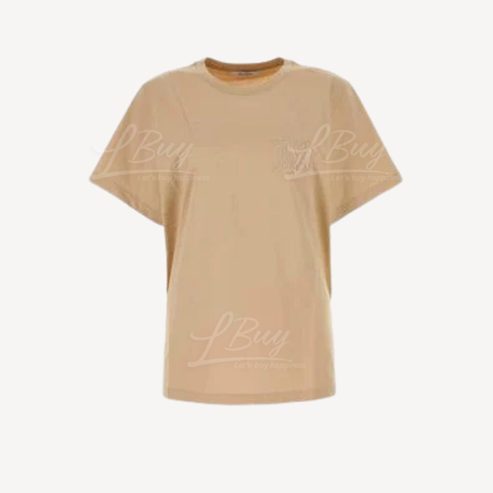 Max Mara 女装徽标圆领短袖T恤 卡其色 1946024106