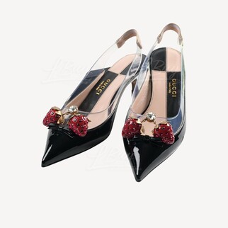 Gucci Strawberry Wooden Heels Highheels