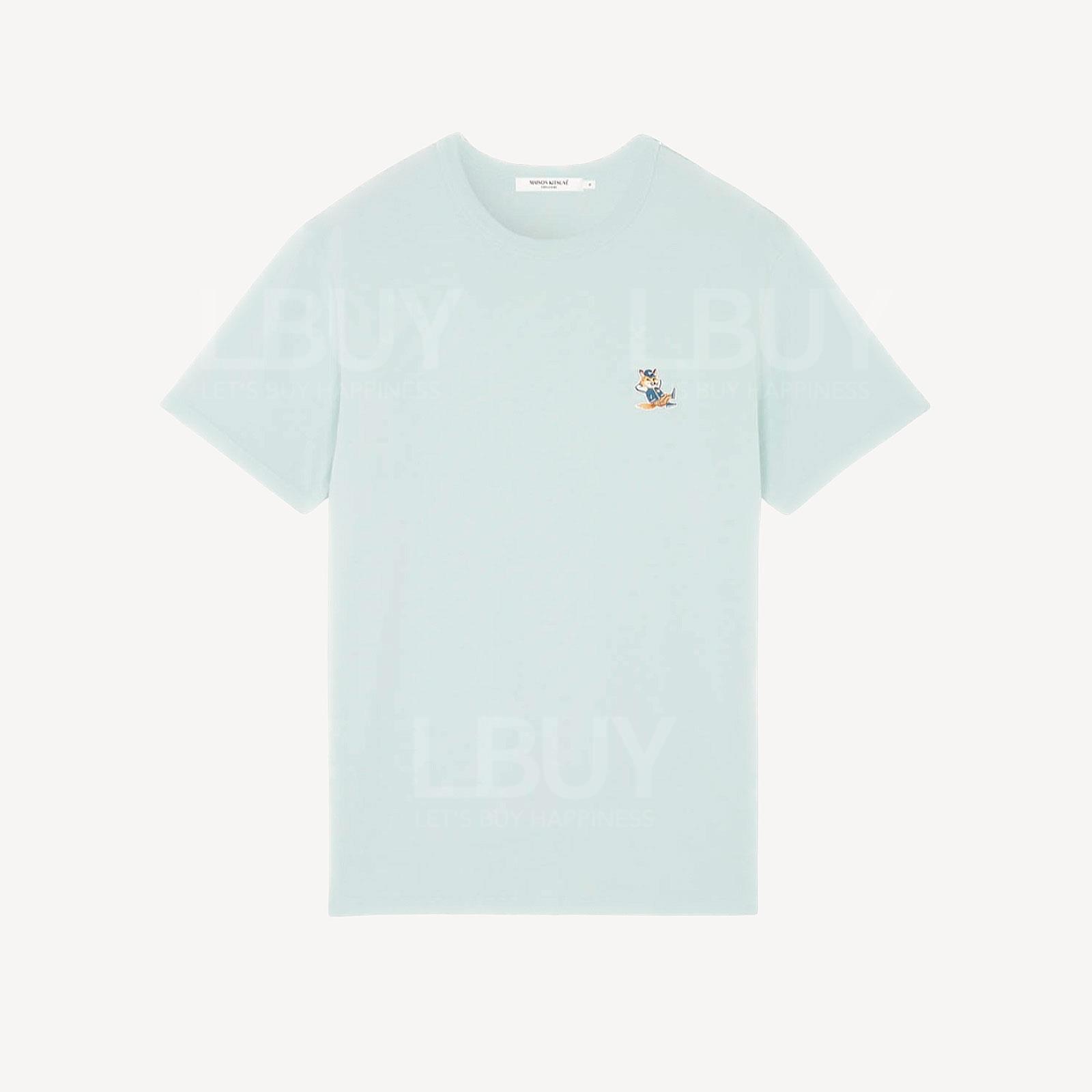 Maison KitsuneDRESSED FOX PATCH CLASSIC TEE-SHIRT BLUE HAZE