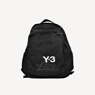 Y-3  經典白色Logo背囊 黑色