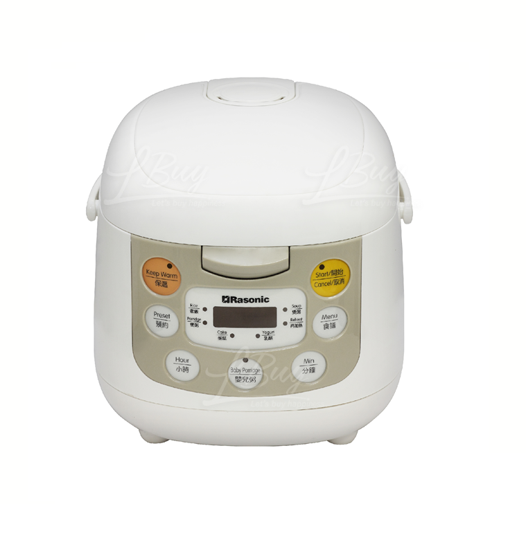 Rasonic Mini Microcomputer Rice Cooker (0.64L) White RRC-YC06