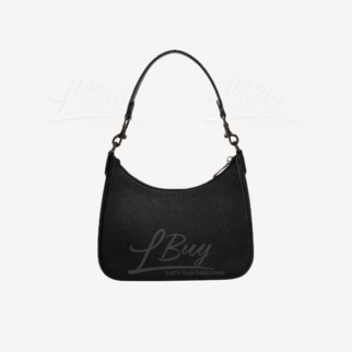 Coach chain-link strap leather shoulder bag CJ842BLK