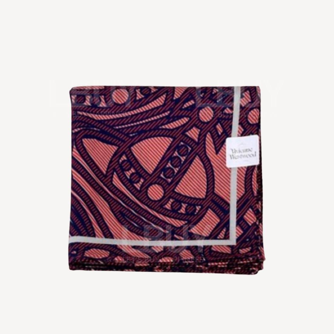 Vivienne Westwood Saturn Red Pattern Square Scarf