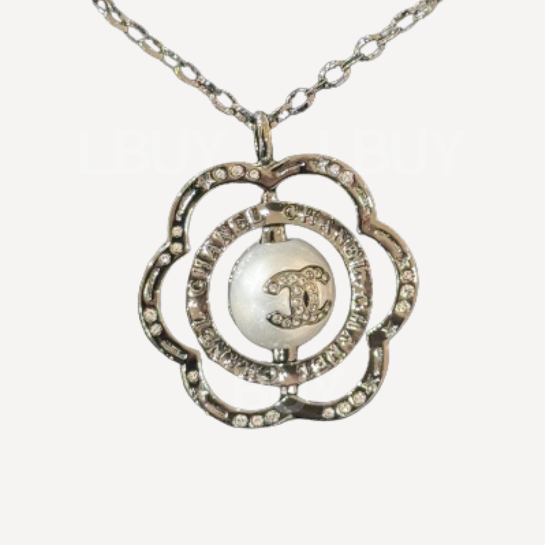 Chanel Camellia CC Logo 山茶花頸鏈 ABE550