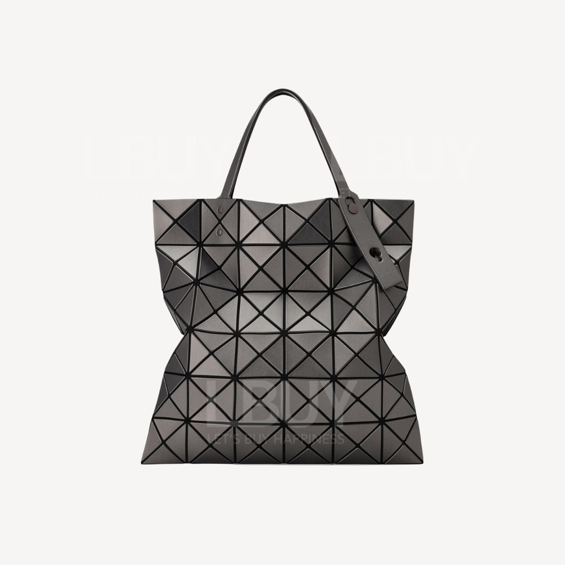 BAO BAO ISSEY LUCENT METALLIC DARK GREY TOTE BAG