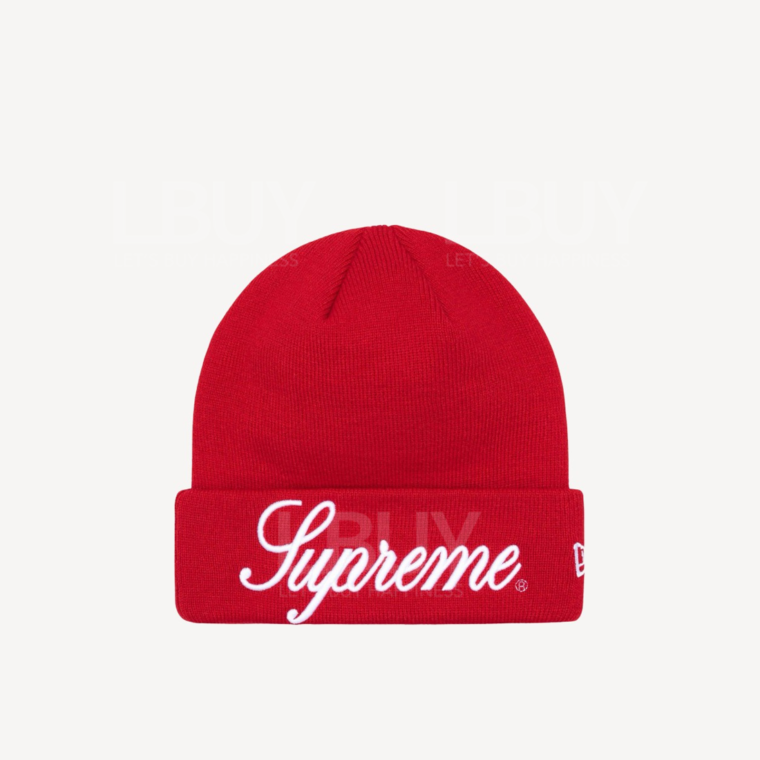 SUPREME NEW ERA SCRIPT BEANIE RED