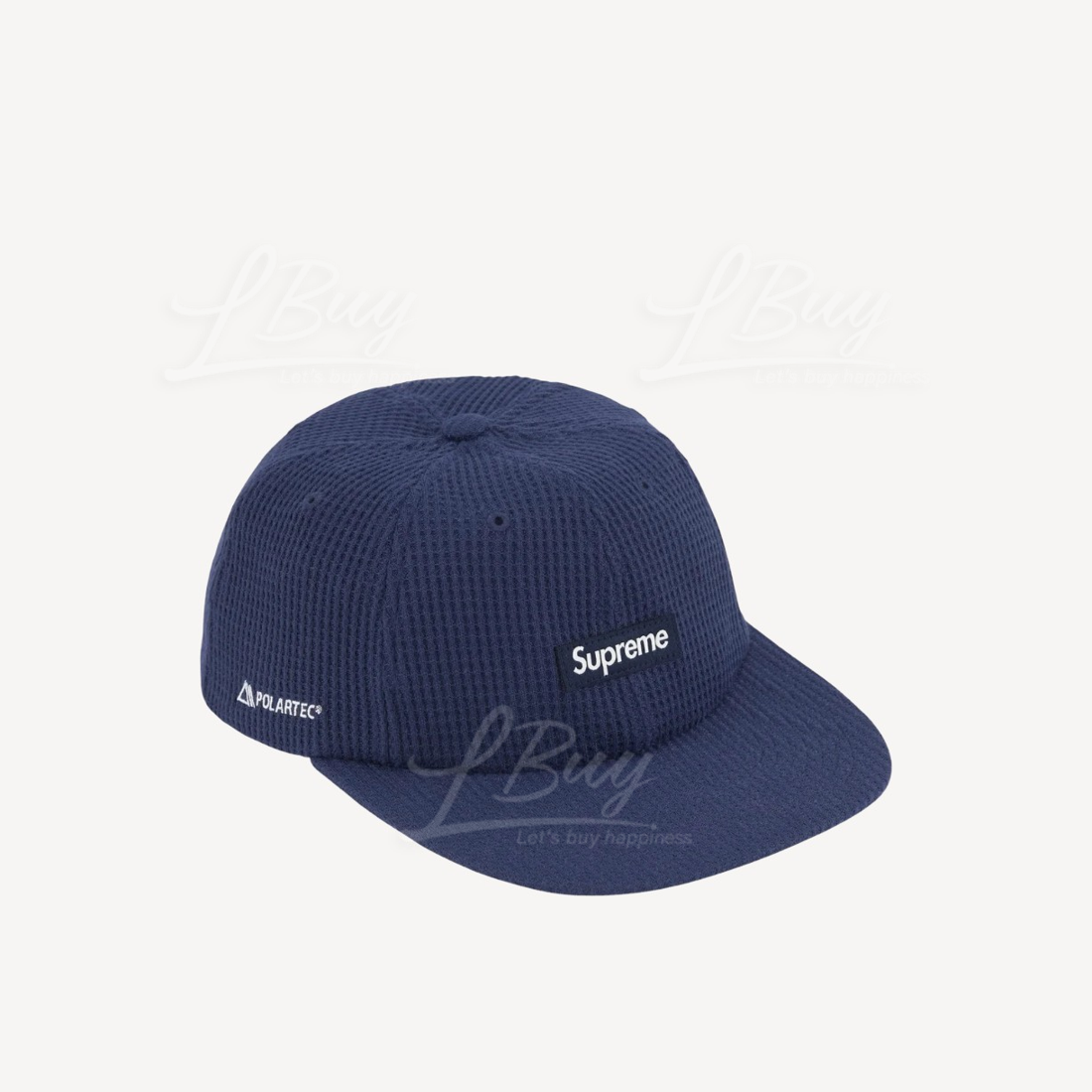 SUPREME  POLARTEC WAFFLE SMALL BOX 6-PANEL NAVY