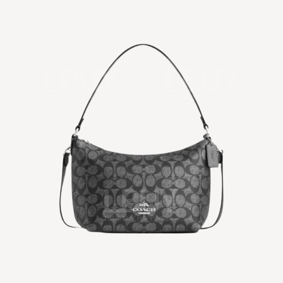 Coach Lewis Shoulder Bag In Signature Canvas Gunmetal CW391SVNI