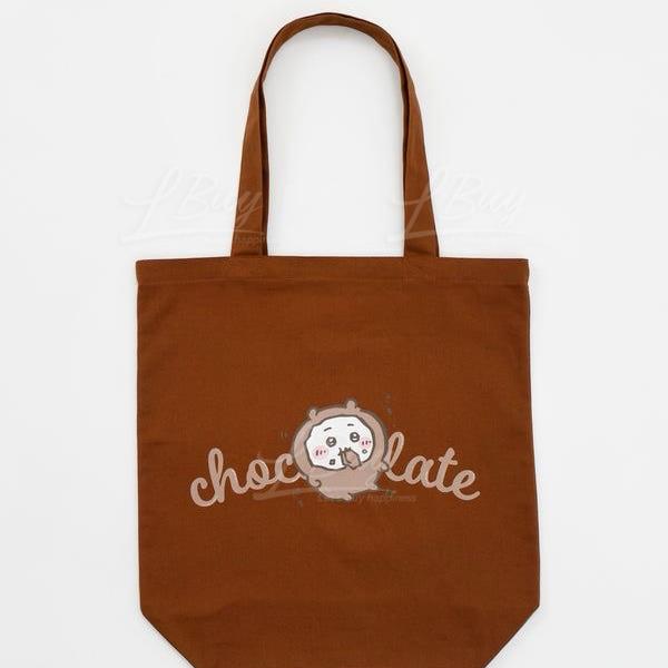 Chiikawa 小可爱食朱古力啡色tote bag