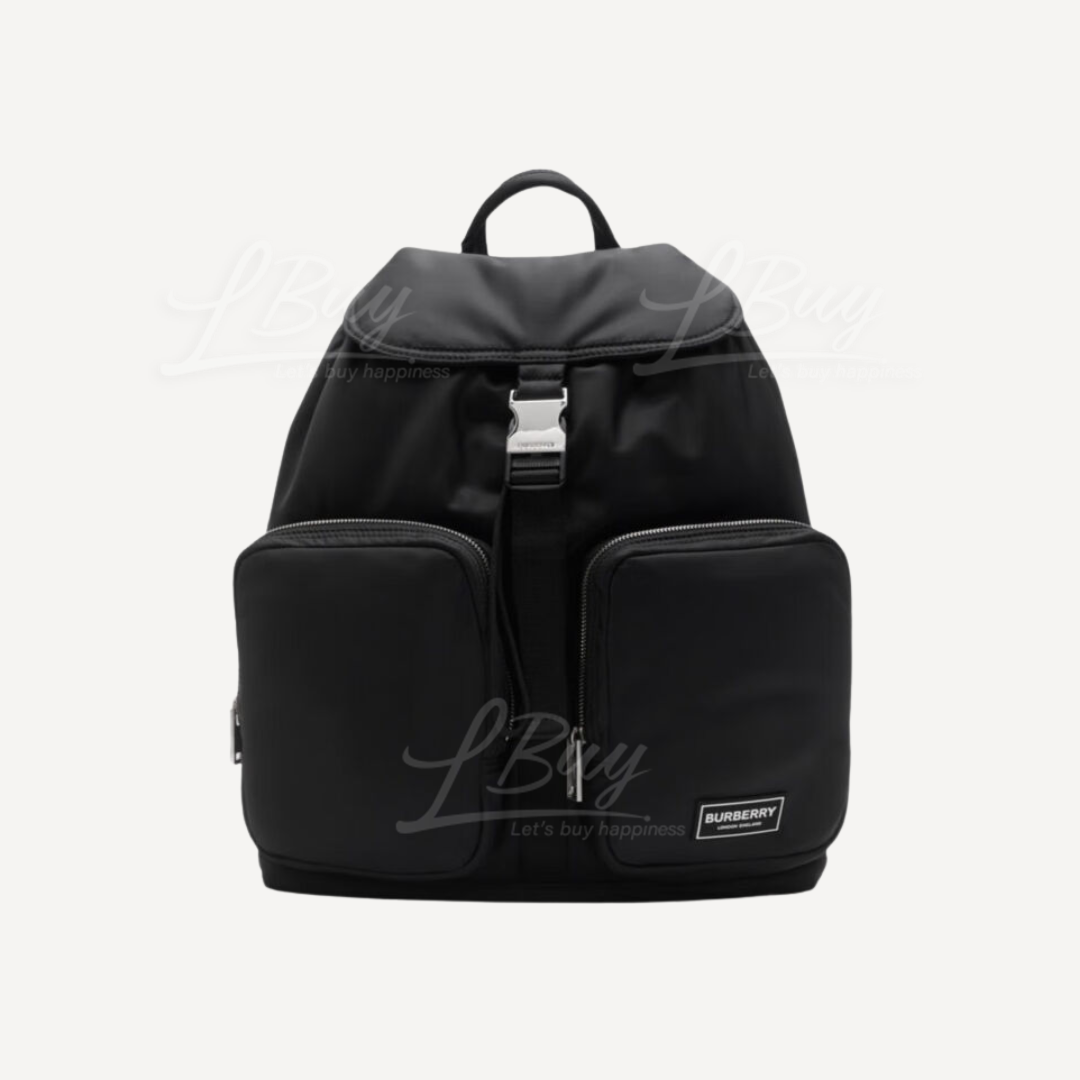 Burberry 黑色尼龙翻盖背囊 80939601