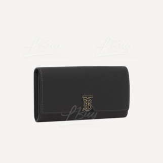 Burberry  黑色啪扣 TB長銀包 80492121