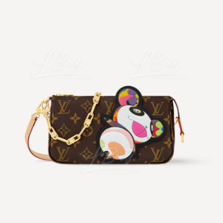 LV x TM 村上隆 熊猫 侧背袋