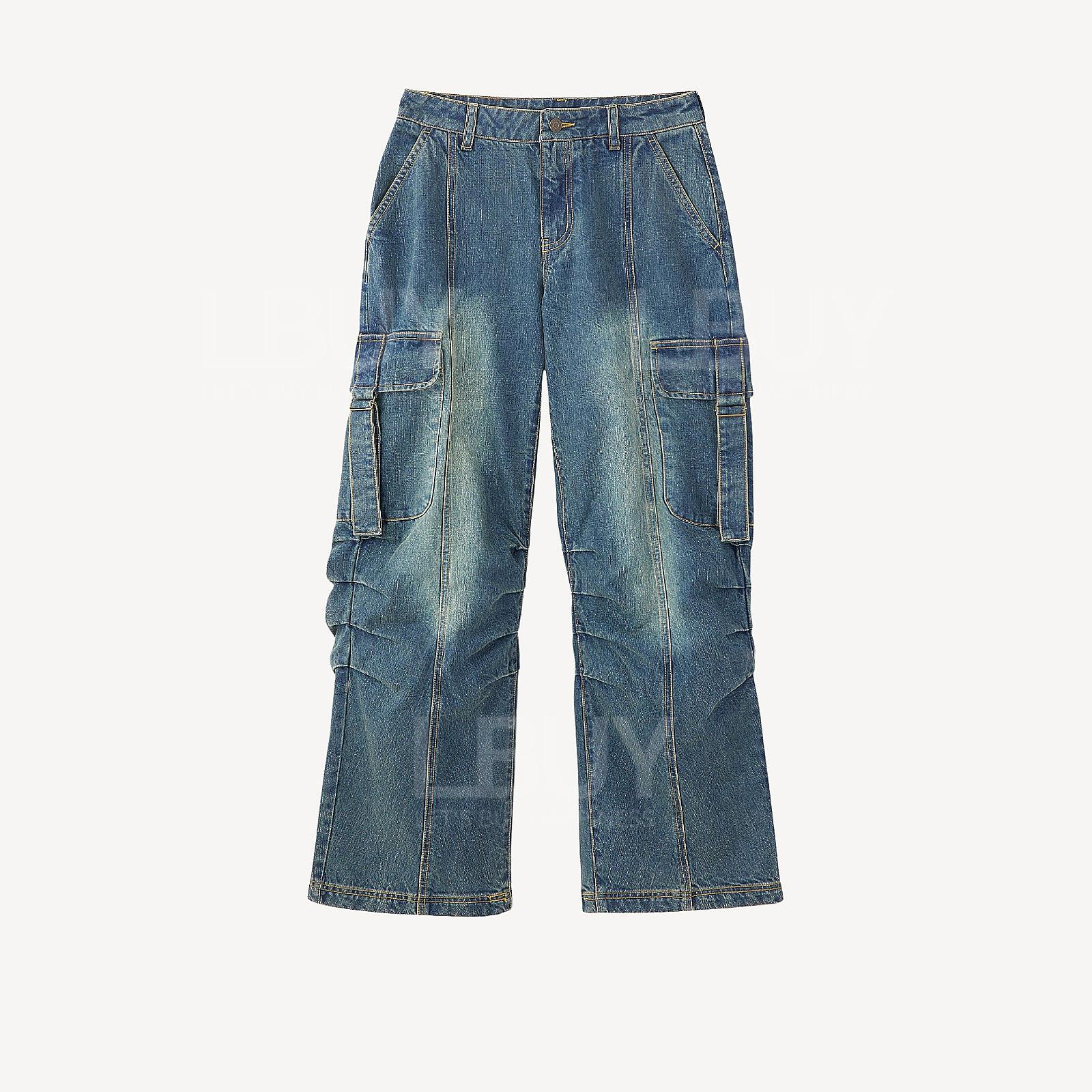 X-girl Low Rise Cargo Pocket Denim Pants