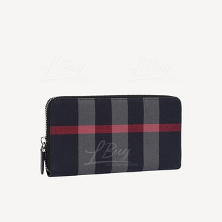 Burberry  黑灰色格仔 長銀包 80840631
