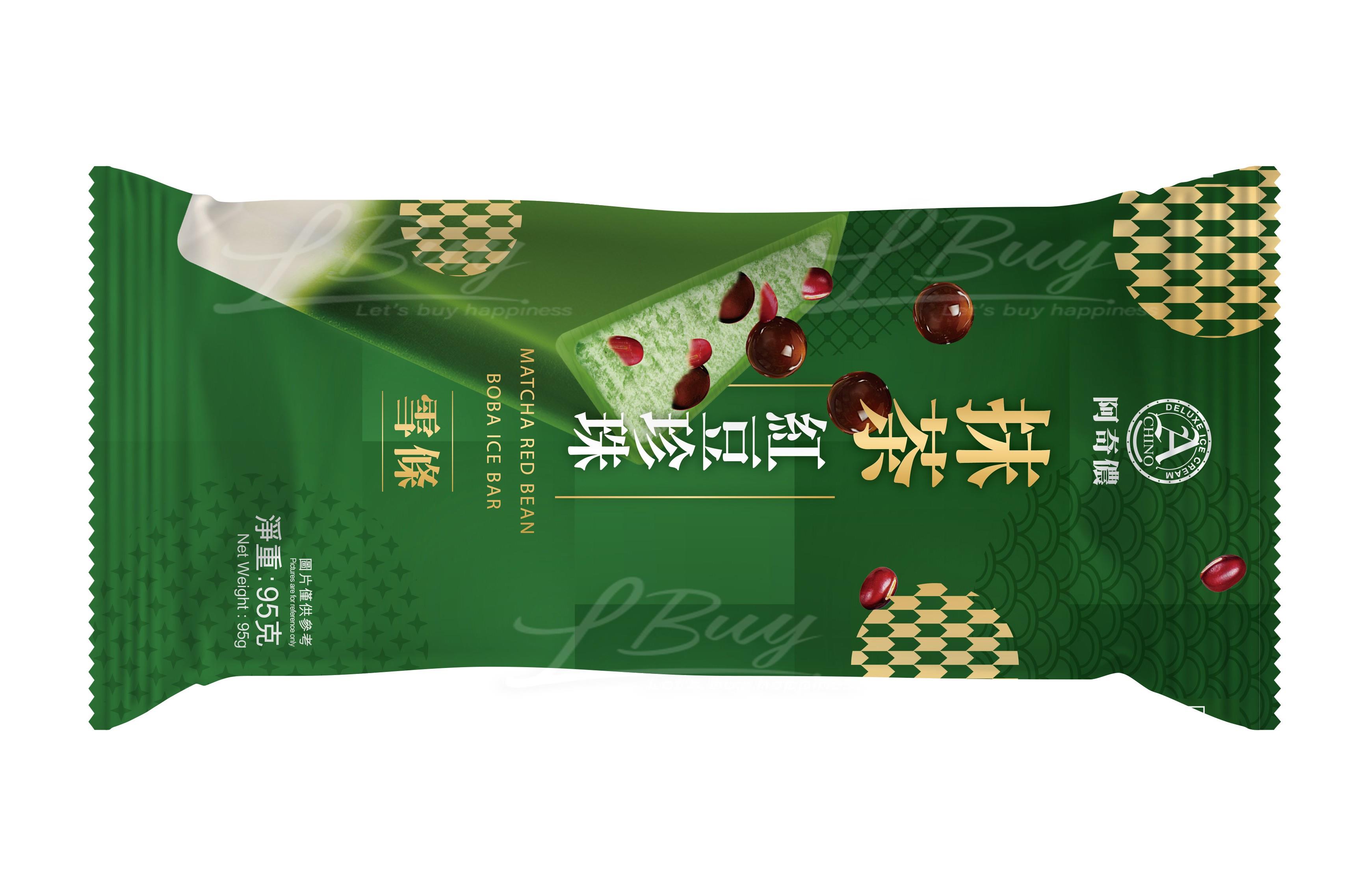 Achino Matcha Red Bean Boba Ice Bar 95g