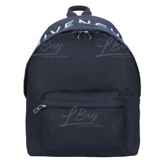 Givenchy Light Blue Logo Black Backpack