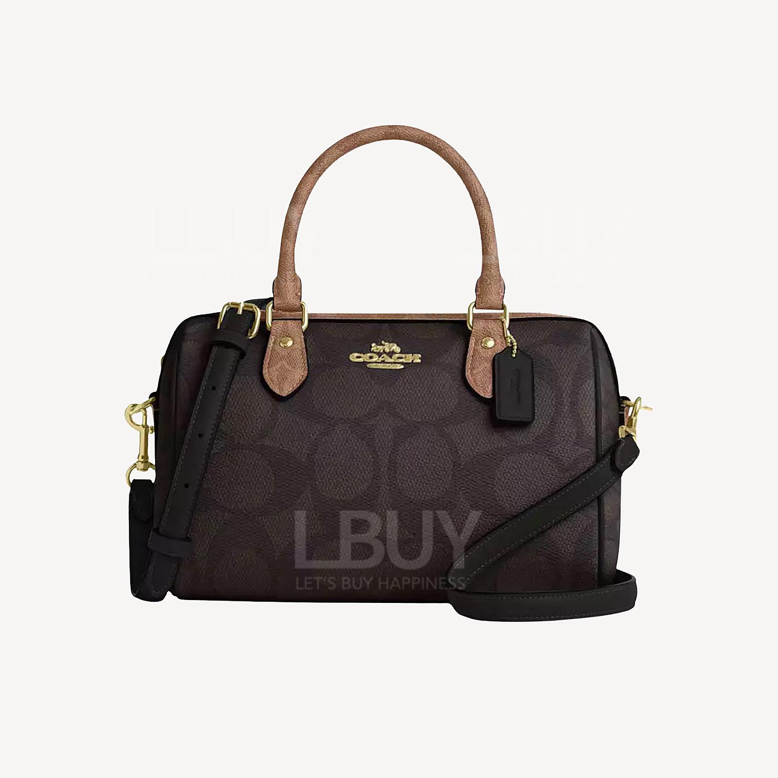 Coach Rowan Satchel Bag In Blocked Signature Canvas