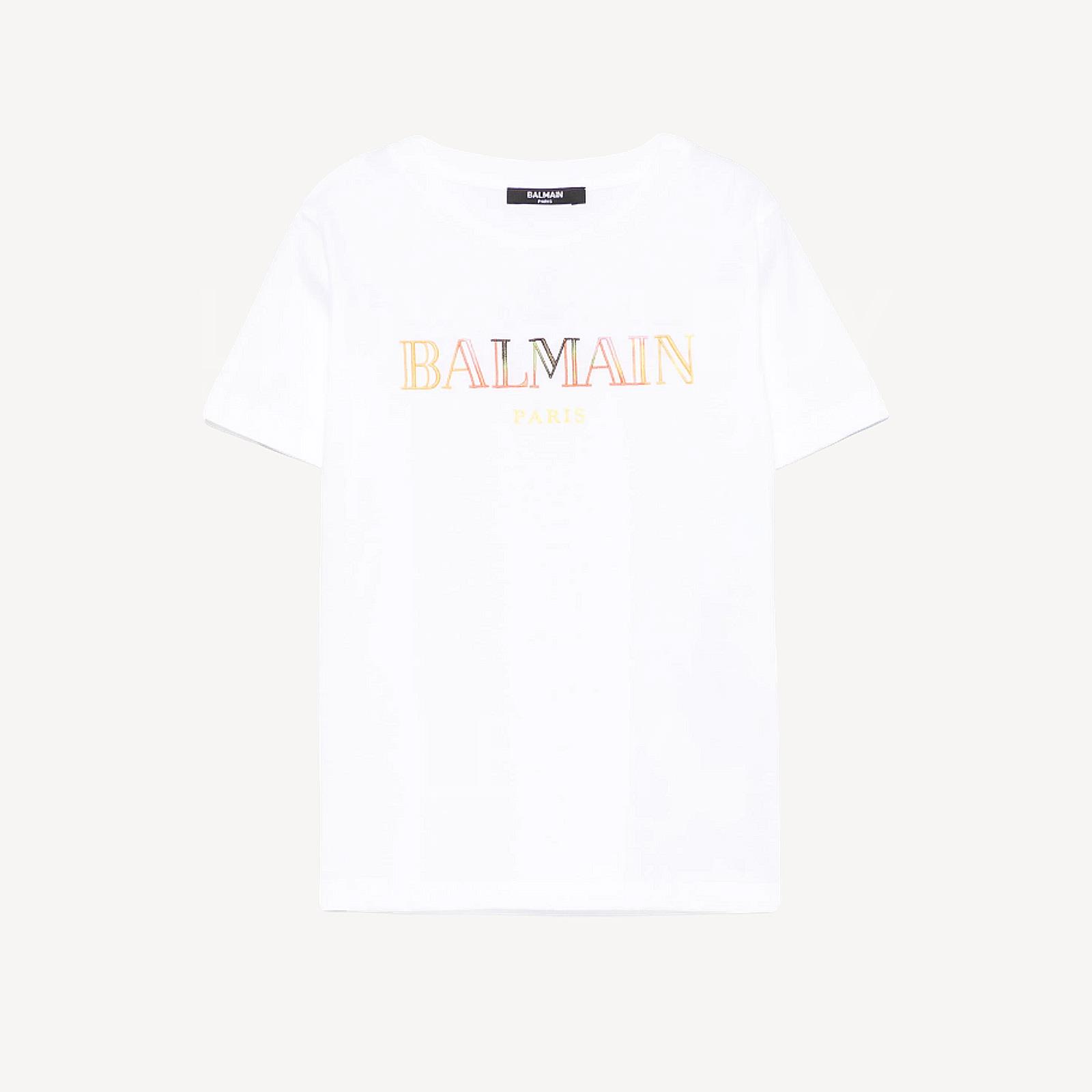 Balmain 彩色Logo 白色 T-Shirt