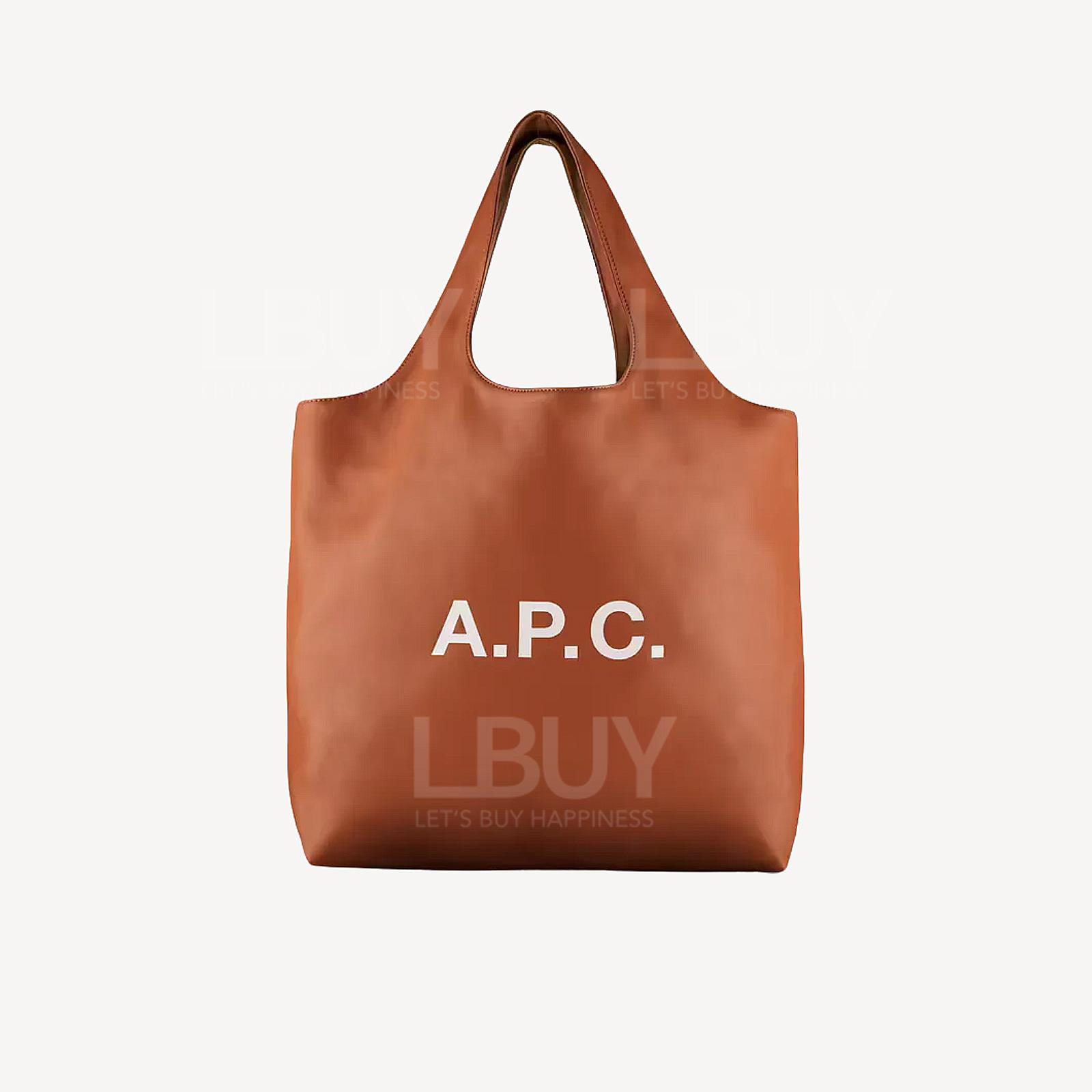 A.P.C. Logo Ninon Large Tote Bag Hazelnut
