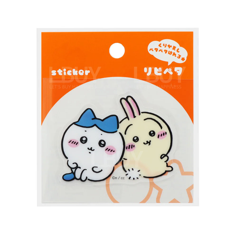 Chiikawa Resealable Sticker Ripipeta - Hachiware & Usagi