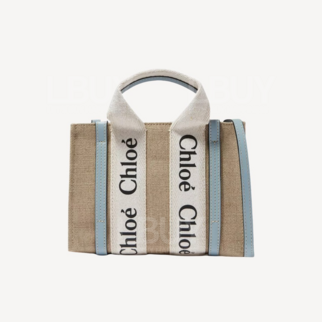 Chloe Mini Woody Tote Bag 水蓝色边 迷你手挽袋