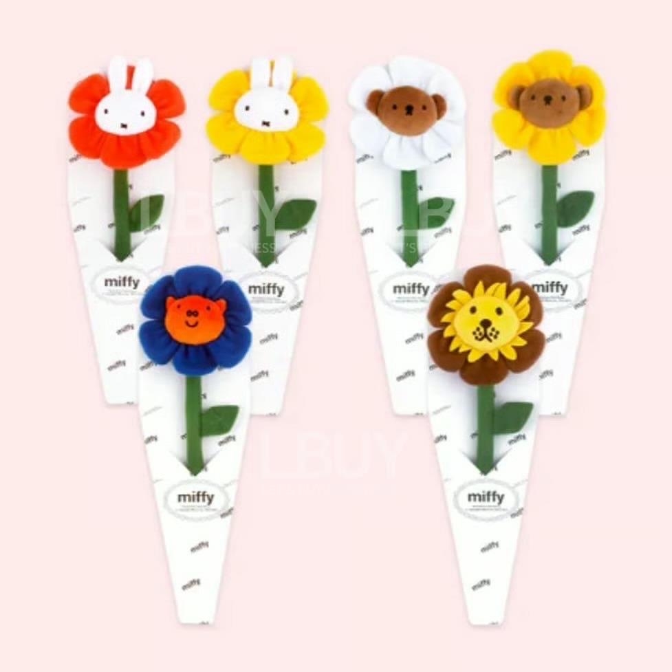 Miffy 花朵花束 白色Boris