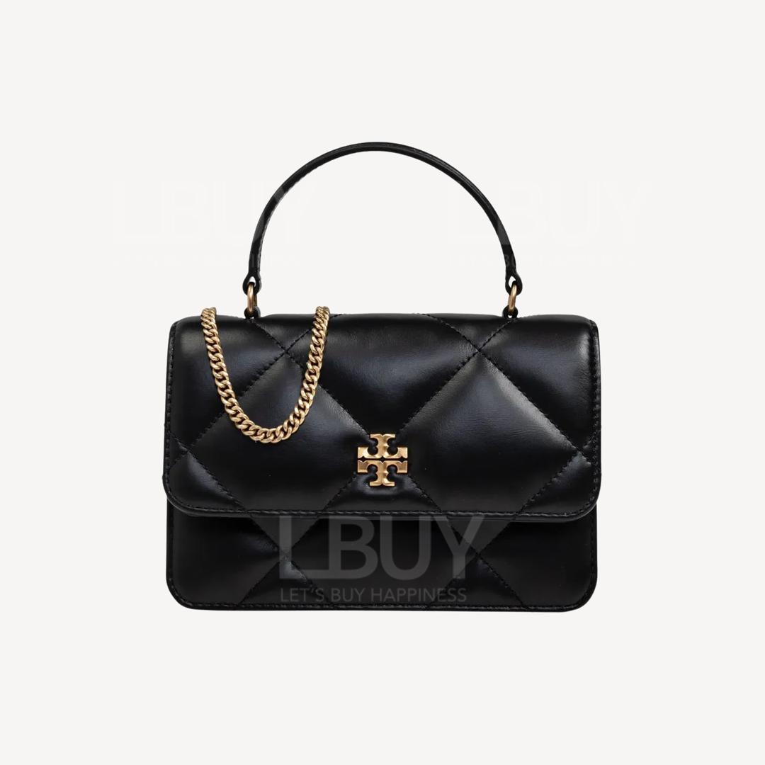 Tory Burch Mini Kira 菱形格形菱形缝包 黑色 158326