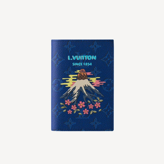 LV Mt. Fuji Print Passport Cover Blue M25967