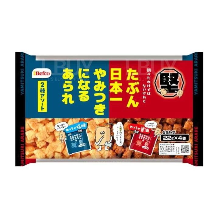 栗山 雙色小米菓(醬油及鹹味) 22g x 4包