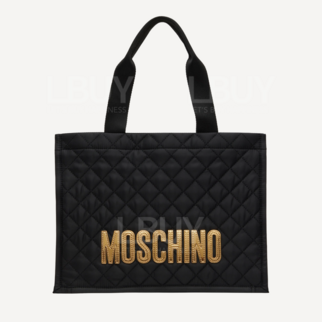 Moschino Gold Logo Tote Bag Tote Bag Black