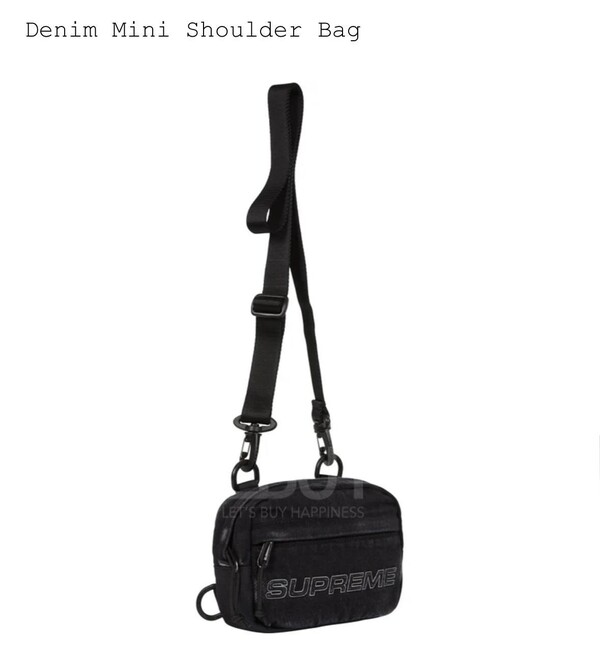 Supreme-Supreme Denim Mini Shoulder Bag Black