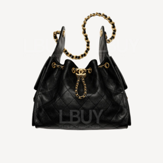 Chanel 25 小型包 金扣单肩袋 黑色 AS5293