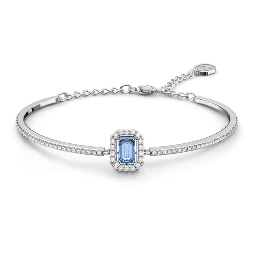SWAROVSKI Millenia 手鐲 (八角形切割; 密鑲; 藍色; 鍍白金色)