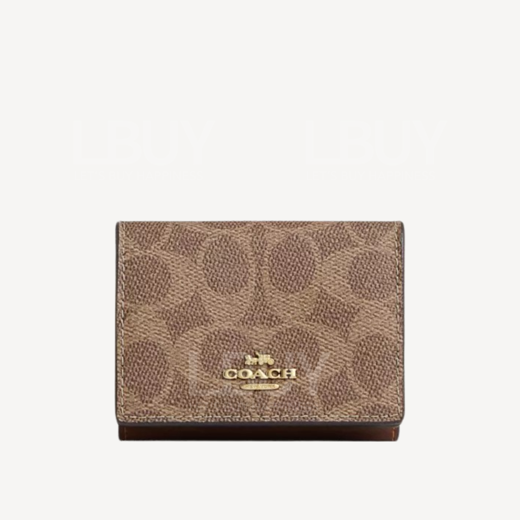 Coach SIGNATURE ORIGAMI SMALL TRIFOLD WALLET