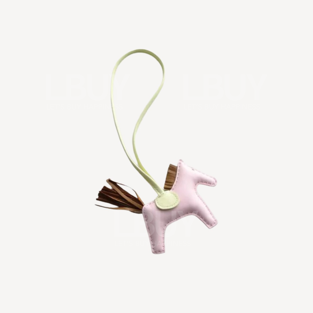 Hermes Rodeo PM Charm 包袋吊饰 恋爱粉 米尔顿黄 金棕色
