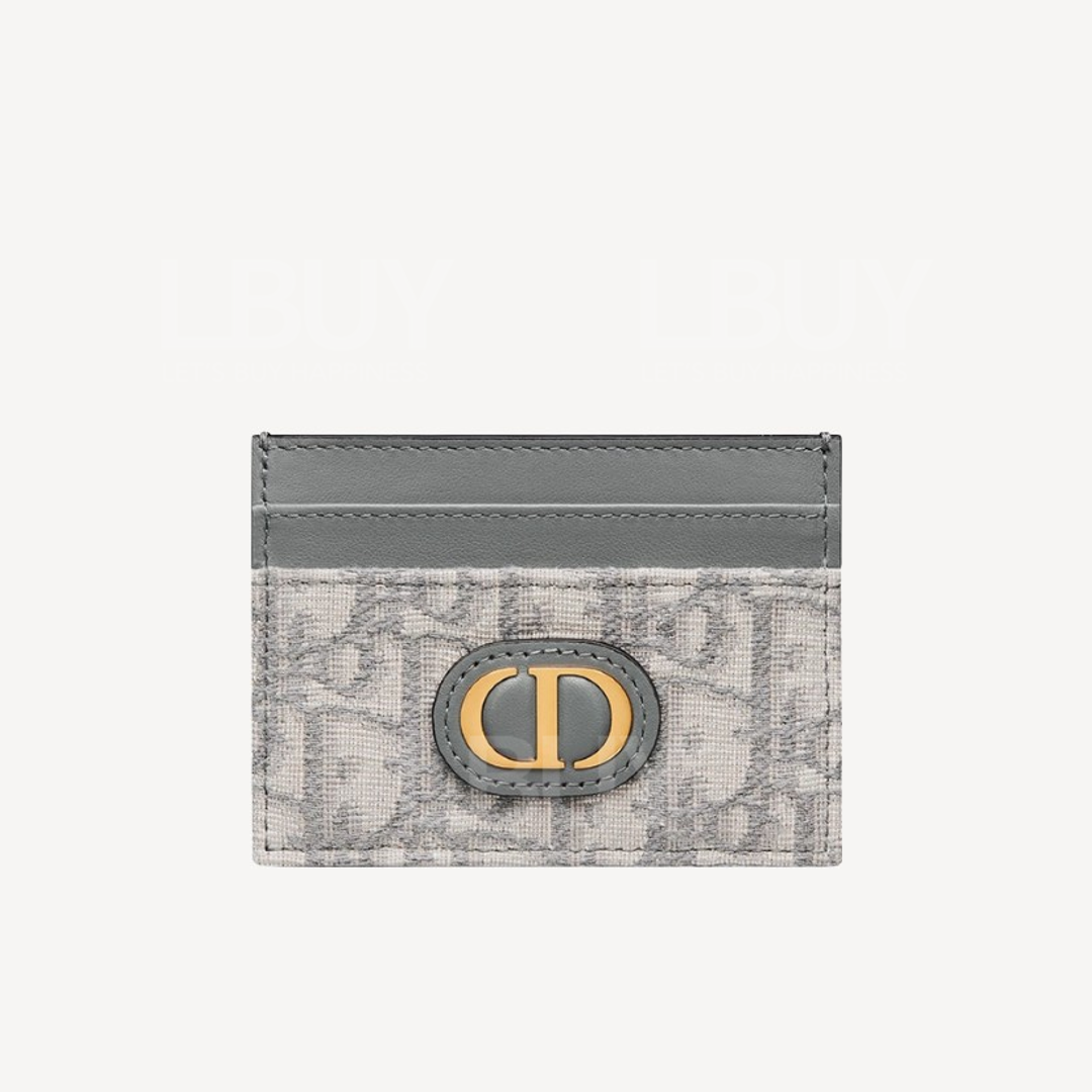 Dior 30 Montaigne Freesia Card Holder Grey