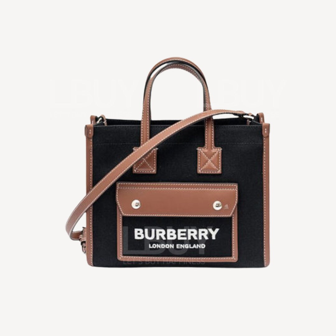 Burberry Freya Tote 黑色棕色 80557492