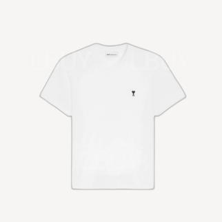 Ami Paris Classic Fit 白色黑心 T-shirt 中性
