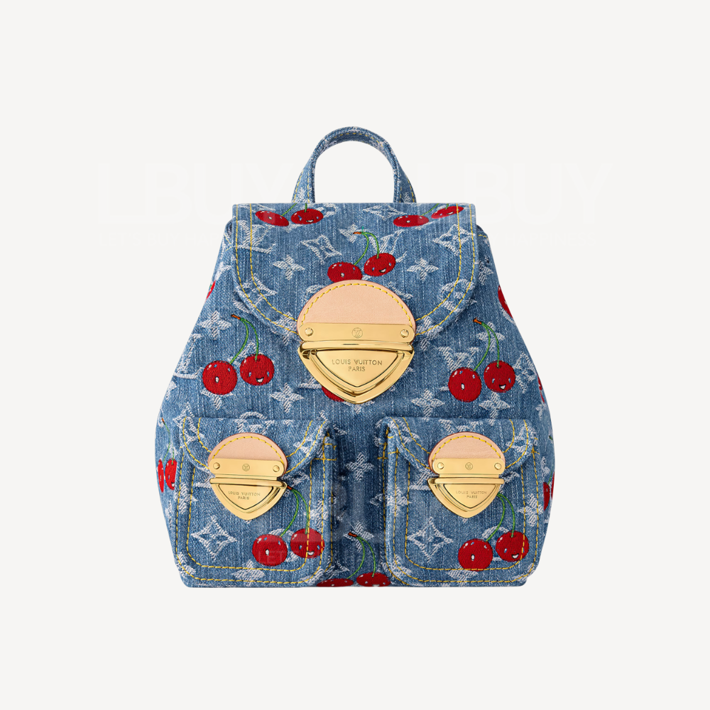 Louis Vuitton-LV x TM Venice NM Cherry Denim Backpack M13679